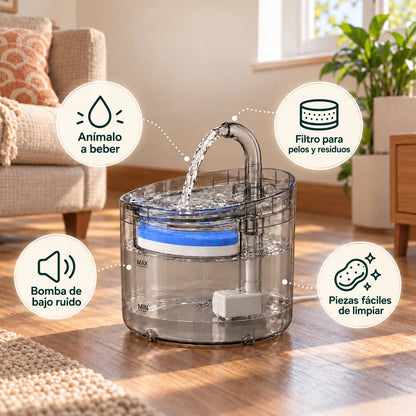 CatPaws AquaFlow - Fuente de agua en movimiento para gatos